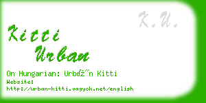 kitti urban business card